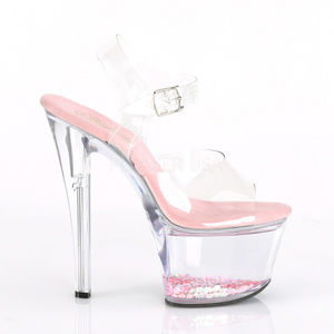 Platform Glitter Heart High Heel Shoes